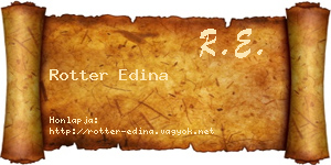 Rotter Edina névjegykártya